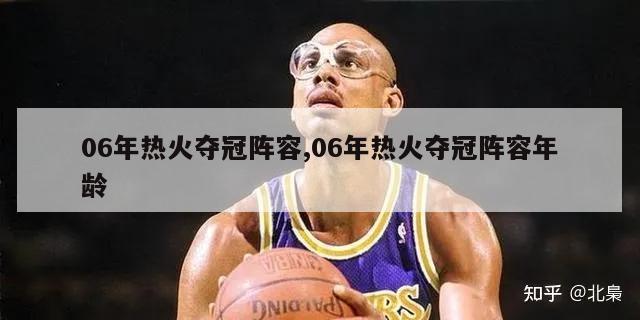 06年热火夺冠阵容,06年热火夺冠阵容年龄