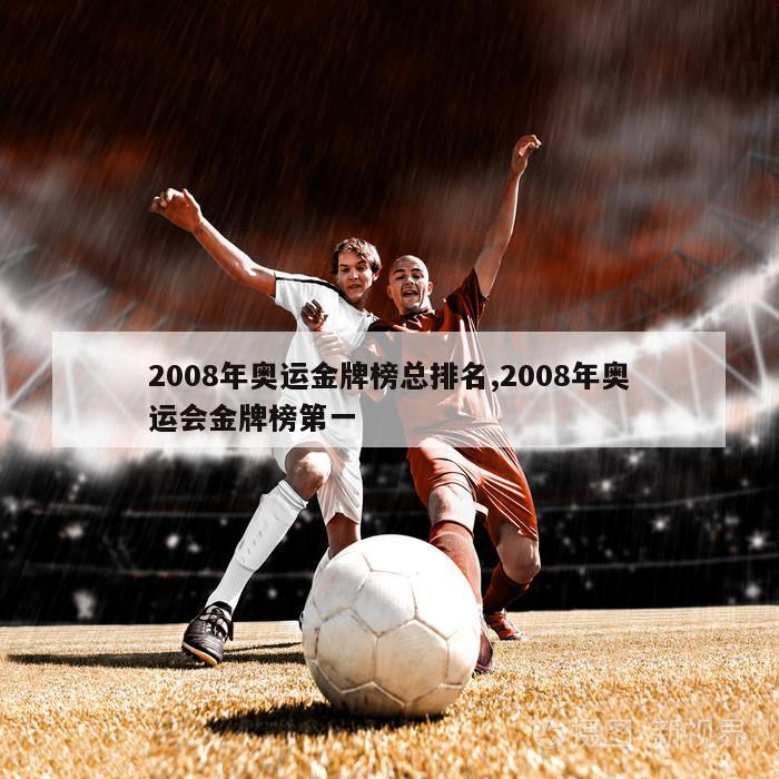 2008年奥运金牌榜总排名,2008年奥运会金牌榜第一