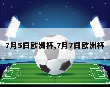 7月5日欧洲杯,7月7日欧洲杯